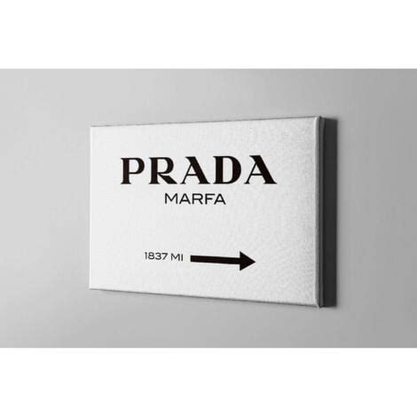 Stampa su Tela Prada Marfa, Poliestere, Legno, Bianco, Nero, 